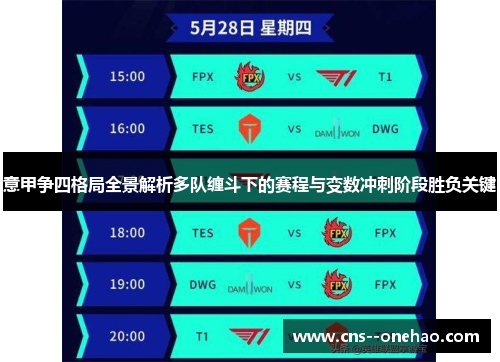 意甲争四格局全景解析多队缠斗下的赛程与变数冲刺阶段胜负关键